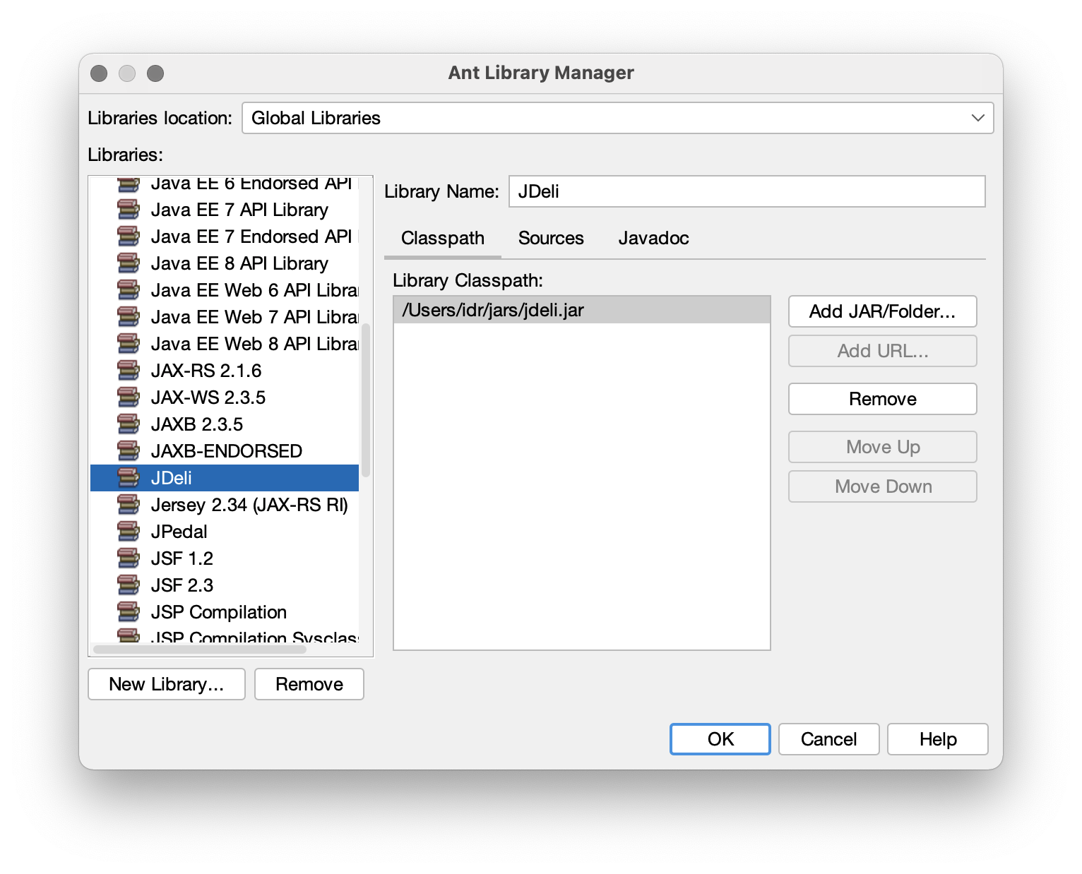 BuildVu Ant Library Manager