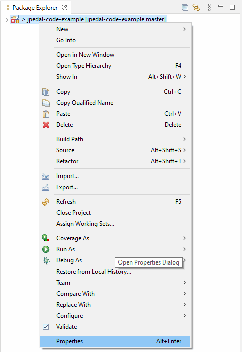 panel from right click