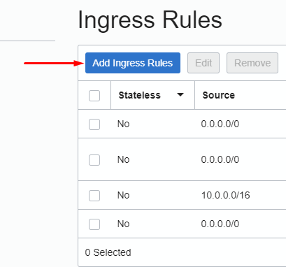 add Ingress Rules