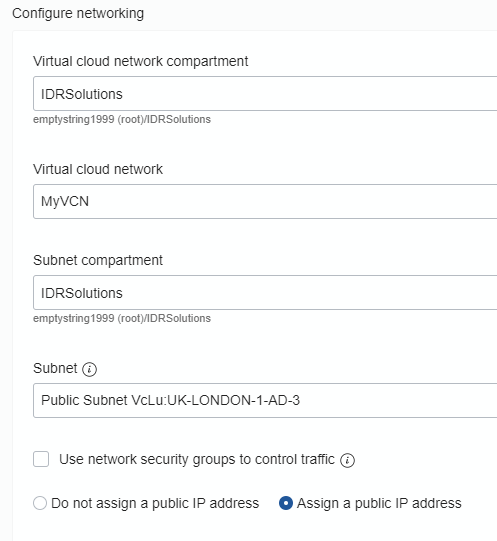 configure networking